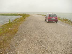 boční cesta mezi Muhu a Saaremaa