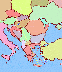 mapka jižní Evropy
